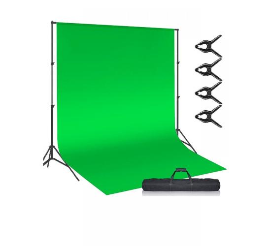 Green Screen- Greenbox  yeşil Fon Perde (3X4M)  ve Fon Standı