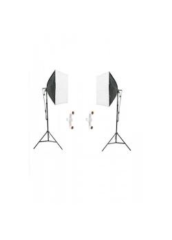 2 Duylu Softbox + 2 M Işık Ayağı Lambasız (2 Adet)