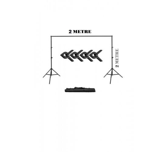 2x2 metre Fon Çekim Standı Ürün Ve Video Çekim Için Fon Perde Standı
