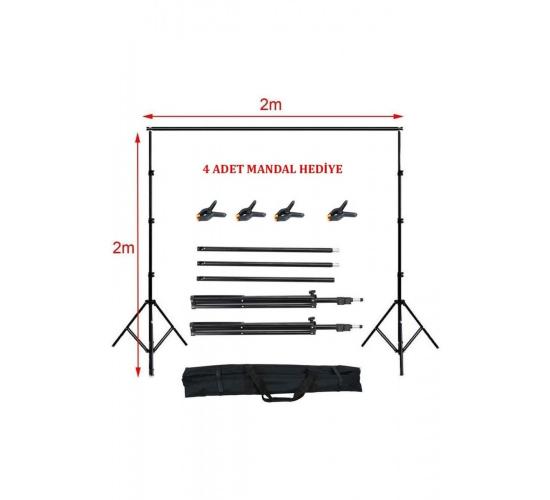 2x2 Metre Fon Standı Background Stand 4 Mandal, 2x2mbackgroundstand
