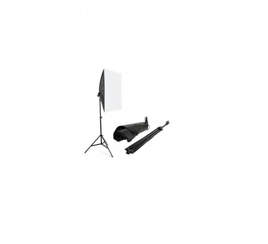 4 Duylu Softbox (2 Adet) + 2 M Işık Ayağı +8 Adet 20 Wat Led Lamba (toplam 14 400 Lümen)