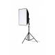 4 Duylu Softbox ,2m Işık Ayağı , 4x20 Wat Led Lamba (7200 Lümen), sabit ışık,sürekli ışık