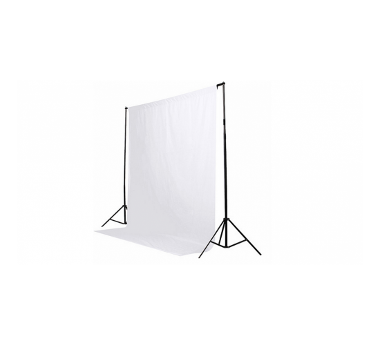 white Screen beyaz  Fon Perde ( 2x3m) + fon standı