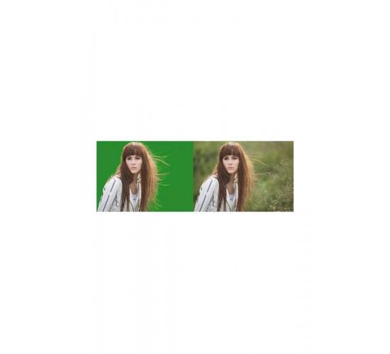Chromakey-green Screen- Greenbox Yeşil Fon Perde(1.5x3 M)