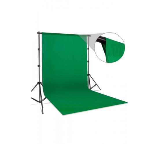 Chromakey - Green Screen - Greenbox Yeşil Fon Perde (2x2 M) + Fon Standı