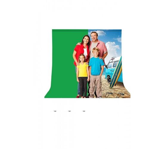 Chromakey-green Screen- Greenbox Yeşil Fon Perde(2x3 M) + Fon Standı