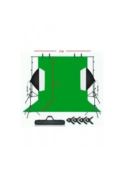 Chromakey Green Screen Greenbox Yeşil Fon Perde Çekim Seti (2x3m)