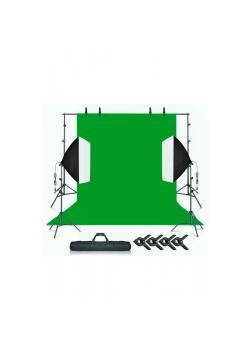 Chromakey Green Screen Greenbox Yeşil Fon Perde Çekim Seti (2x3m)