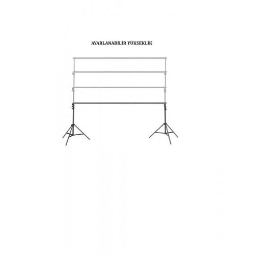 Fon Standı 2,5x3 Metre Taşınabilir +4 Mandal
