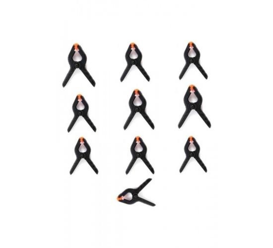 Fon Tutucu Mandal Perde Tutucu Mandal Clamp Kıskaç (10 Adet)
