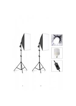 Ikili Softbox Seti ( 50x70 Cm) Lambalı Toplam 9000 Lümen