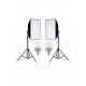 Ikili Softbox Seti ( 50x70 Cm) Lambalı Toplam 9000 Lümen