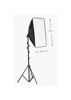 Softbox Sabit Işık Seti 50x70 Cm- 50 Watt (500 Watt Çıkış Gücü)