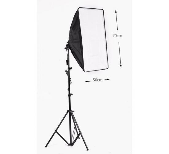 Softbox Sabit Işık Seti 50x70 Cm- 50 Watt (500 Watt Çıkış Gücü)
