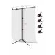 White Screen Beyaz Fon Perde (1.5x2m)+tek Ayaklı Fon Standı+ 4 Fon Mandalı