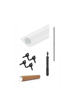 White Screen Beyaz Fon Perde (1.5x2m)+tek Ayaklı Fon Standı+ 4 Fon Mandalı