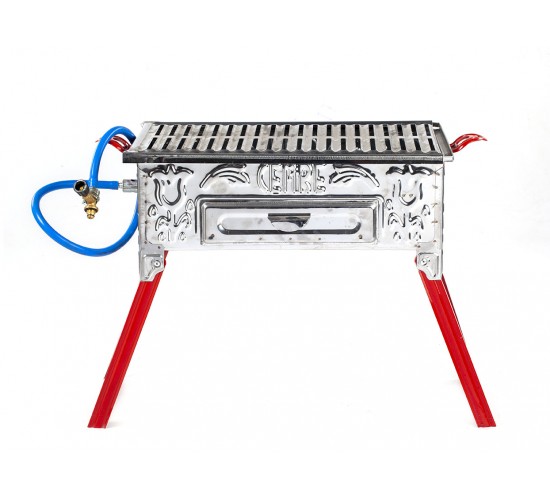 C-07 Cemre Tüplü Kömürlü Krom Mangal 28x50 cm, 8698779829469