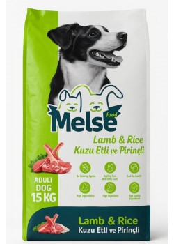 Melse Kuzu Etli ve Pirinçli Yetişkin Köpek Maması 18 Protein 10 Yağ  15 KG 