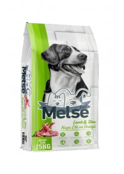 Melse Kuzu Etli ve Pirinçli Yetişkin Köpek Maması 18 Protein 10 Yağ  15 KG 