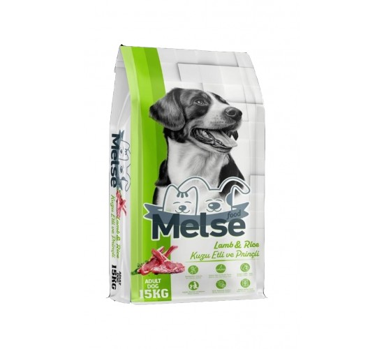 Melse Kuzu Etli ve Pirinçli Yetişkin Köpek Maması 18 Protein 10 Yağ  15 KG 