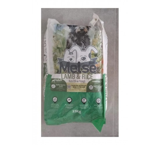 Melse Kuzu Etli ve Pirinçli Yetişkin Köpek Maması 22 12 Yag protein 15 KG 