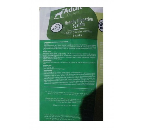 Melse Kuzu Etli ve Pirinçli Yetişkin Köpek Maması 22 12 Yag protein 15 KG 