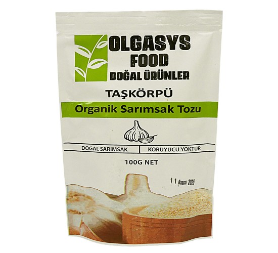 Olgasysfood Taşköprü Organik Sarımsak Tozu 100 gr , 8684483772016