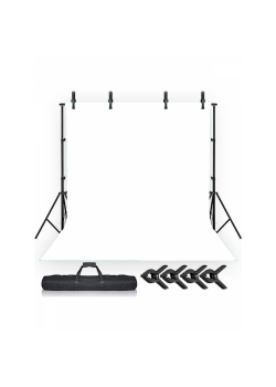 white Screen beyaz  Fon Perde ( 2x3m) + fon standı