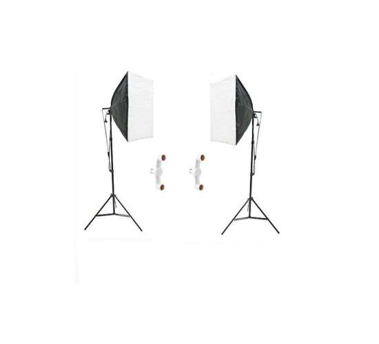 2 Duylu Softbox + 2 M Işık Ayağı Lambasız (2 Adet), 2duysoftbox
