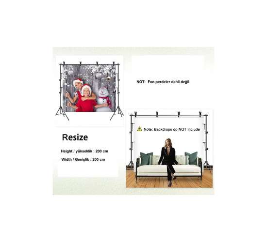 2x2 Metre Fon Standı Background Stand 4 Mandal, TYB6D231C0YVG9X703
