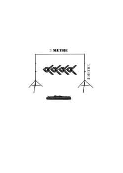 2x3 mt Fon Çekim Standı Ürün ve Video Çekim İçin Fon Perde Standı