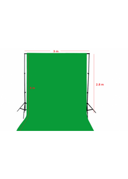Green Screen- Greenbox  yeşil Fon Perde (3X4M)  ve Fon Standı