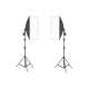 4 Duylu Softbox + 200 Cm Işık Ayağı Lambasız (2 Adet), 4duylusoftbox