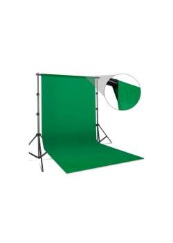 Chromakey - Green Screen - Greenbox Yeşil Fon Perde (2x2 M) + Fon Standı
