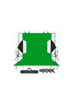 Chromakey Green Screen Greenbox Yeşil Fon Perde Çekim Seti (2x3m)
