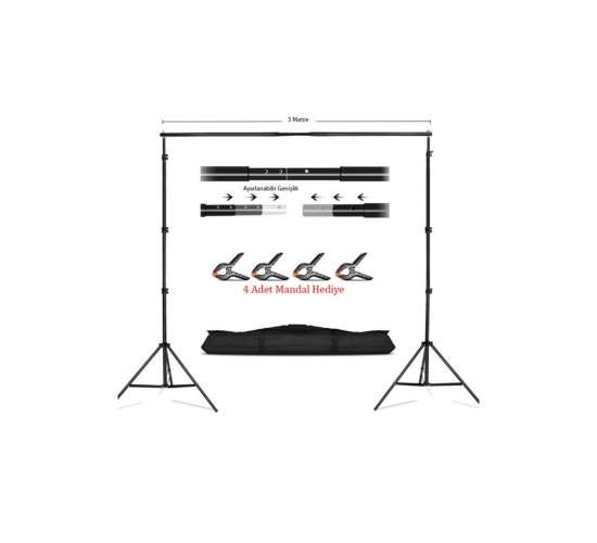 Fon Standı 2,5x3 Metre Taşınabilir +4 Mandal, TP0000WQ
