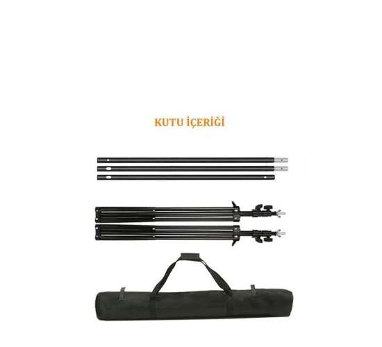 Fon Standı Background Stand 200x200 Cm + 4 Mandal, 200x200fs