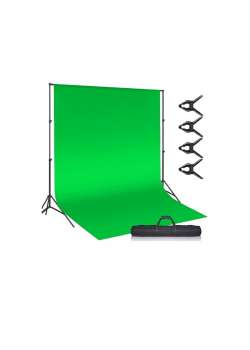 Green Screen Greenbox Yeşil Fon Perde 2x3m  Fon Standı 4 Mandal