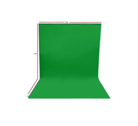Green Screen Yeşil Fon Perde Chromakey Greenbox (2x4m)+4 Adet Mandal, 0789277172626