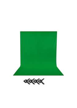Green Screen Yeşil Fon Perde Chromakey Greenbox (2x4m)+4 Adet Mandal