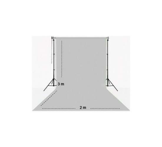 Gri Fon Perde Sistemi (2x3m) Ayaklı Makara Zincirli, 2X3MGRİ