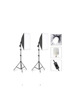 Ikili Softbox Seti ( 50x70 Cm) Lambalı Toplam 9000 Lümen