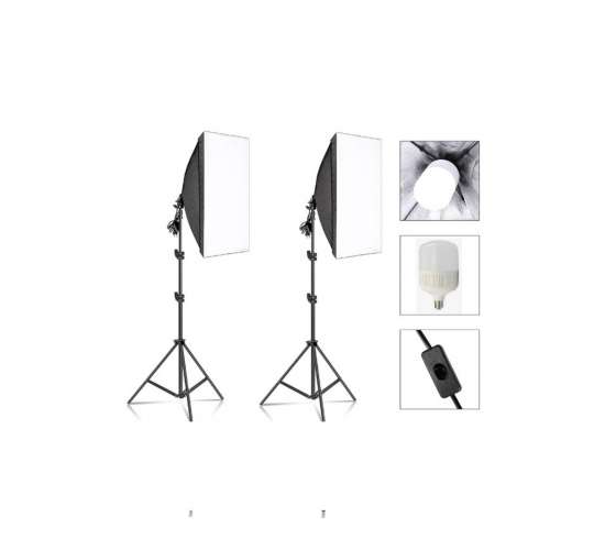 Ikili Softbox Seti ( 50x70 Cm) Lambalı Toplam 9000 Lümen, TYBJQ83ZKG53L6KO70