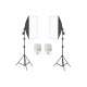 Ikili Softbox Seti  50x70cm Lambalı Toplam 9000 Lümen, ADOX2