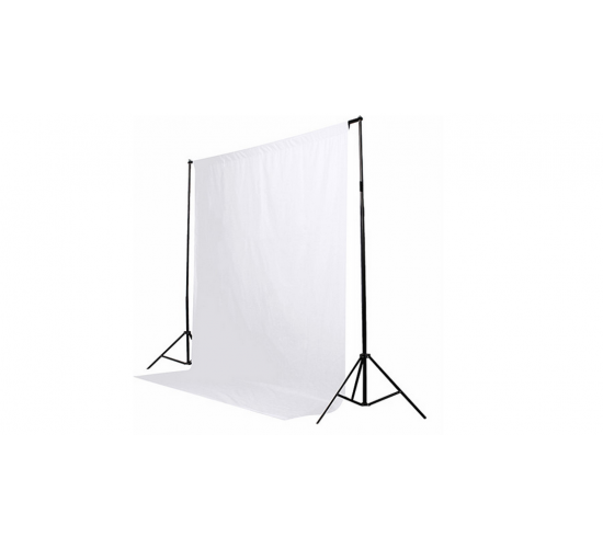 white Screen beyaz  Fon Perde ( 2x3m) + fon standı