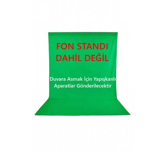 2x2 M Chromakey Green Screen Greenbox Yeşil Fon Perde Fotoğraf Stüdyosu Youtube Tiktok Için Arkaplan