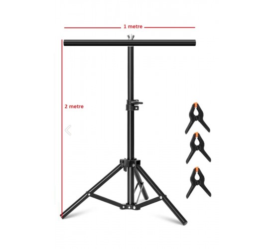 100*200cm T Stand Bar Fon Perde PVC Background Backdrop Çekim Standı T-Shape