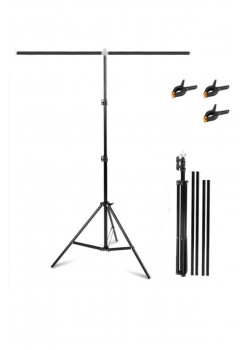200*200cm T Stand Bar Fon Perde PVC Background Backdrop Çekim Standı T-Shape 2x2m