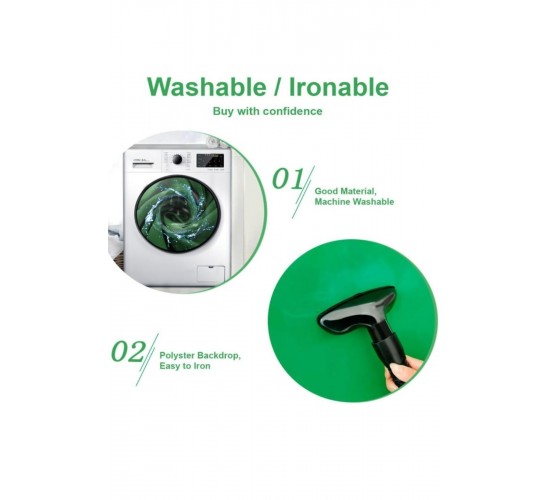 Yeşil Ekran Arka Plan Standı ,oyun,Fotoğraf , Stream, Chroma Key 1.5 x2M GreenScreen Backdrop Kiti