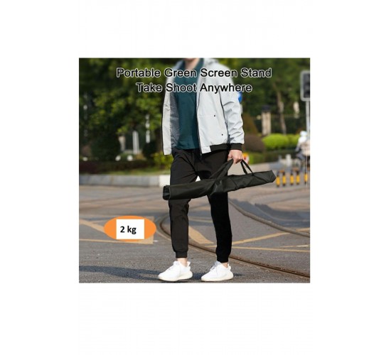 Yeşil Ekran Arka Plan Standı ,oyun,Fotoğraf , Stream, Chroma Key 1.5 x2M GreenScreen Backdrop Kiti
